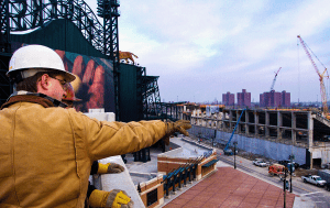 HPS Engineers discussing the construction of Ford Field in Detroit, Michigan, USA